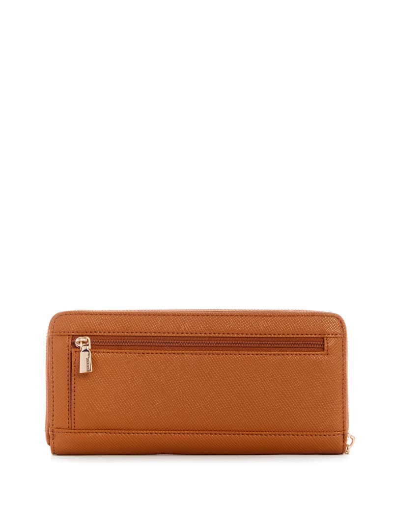 Guess Laurel Large Zip-Around Wallet - Light Cognac Guess Laurel Large Zip-Around Wallet - Light Cognac