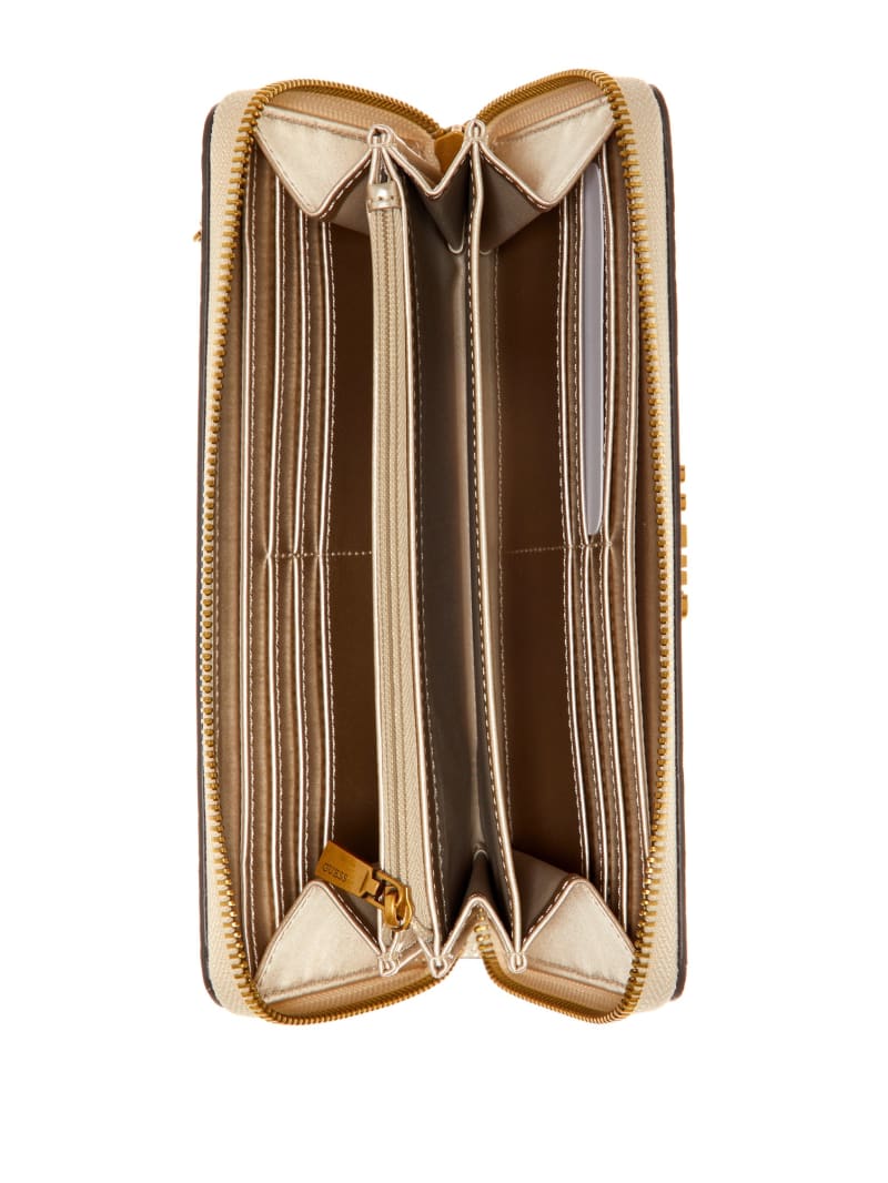 Guess Laurel Large Zip-Around Wallet - Light Cognac Guess Laurel Large Zip-Around Wallet - Light Cognac