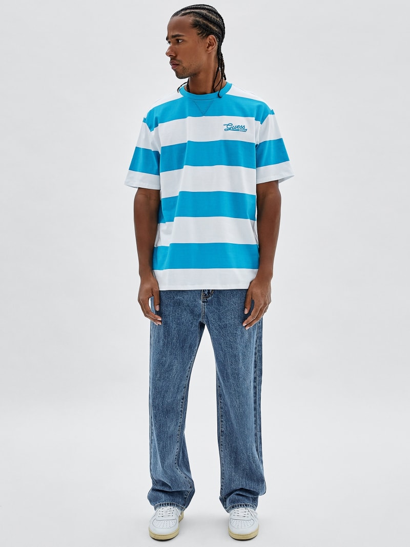 Guess GUESS Originals Striped Tee - Blue Toulouse Multi Guess GUESS Originals Striped Tee - Blue Toulouse Multi