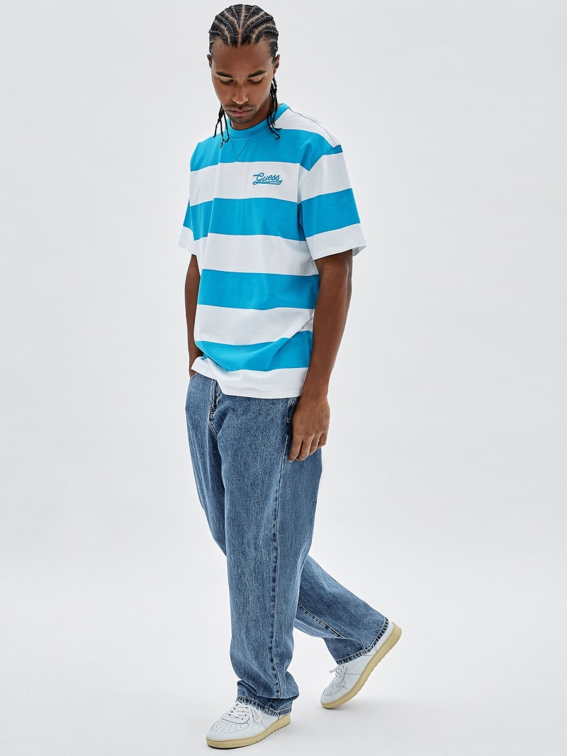 Guess GUESS Originals Striped Tee - Blue Toulouse Multi Guess GUESS Originals Striped Tee - Blue Toulouse Multi