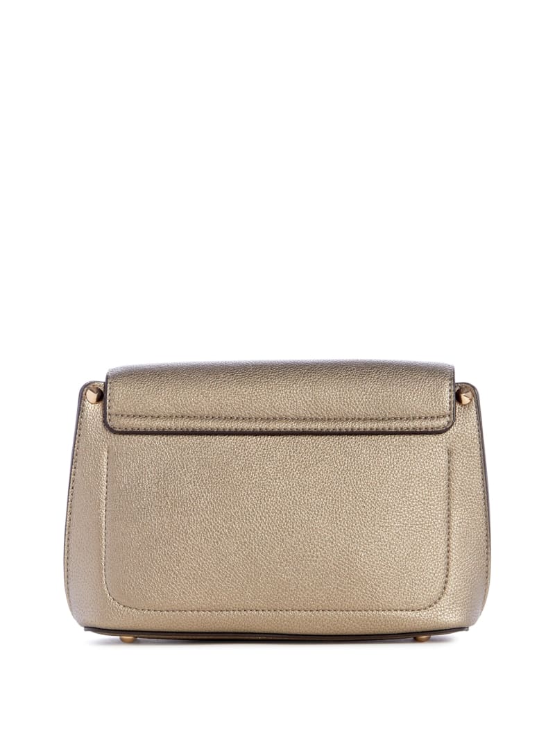 Guess Meridian Fold-Over Shoulder Bag - Pewter Guess Meridian Fold-Over Shoulder Bag - Pewter