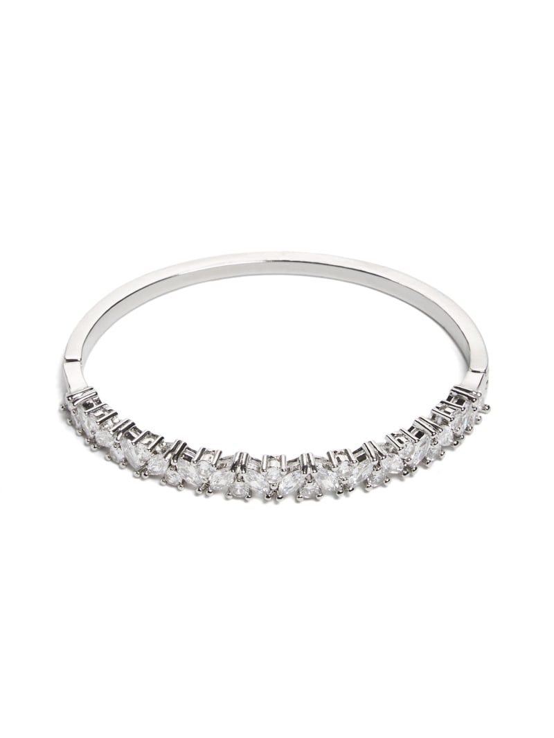 Guess Silver-Tone Cubic Zirconia Bangle - Silver Guess Silver-Tone Cubic Zirconia Bangle - Silver