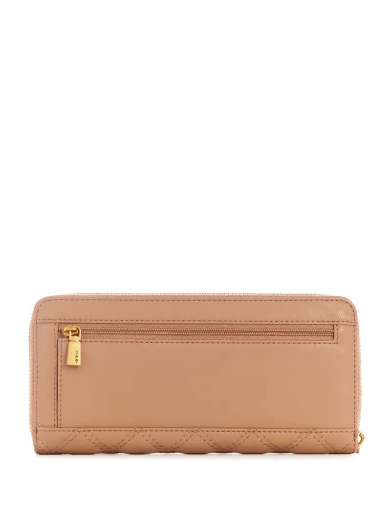 Guess Giully Large Zip-Around Wallet - Beige Overflow Guess Giully Large Zip-Around Wallet - Beige Overflow