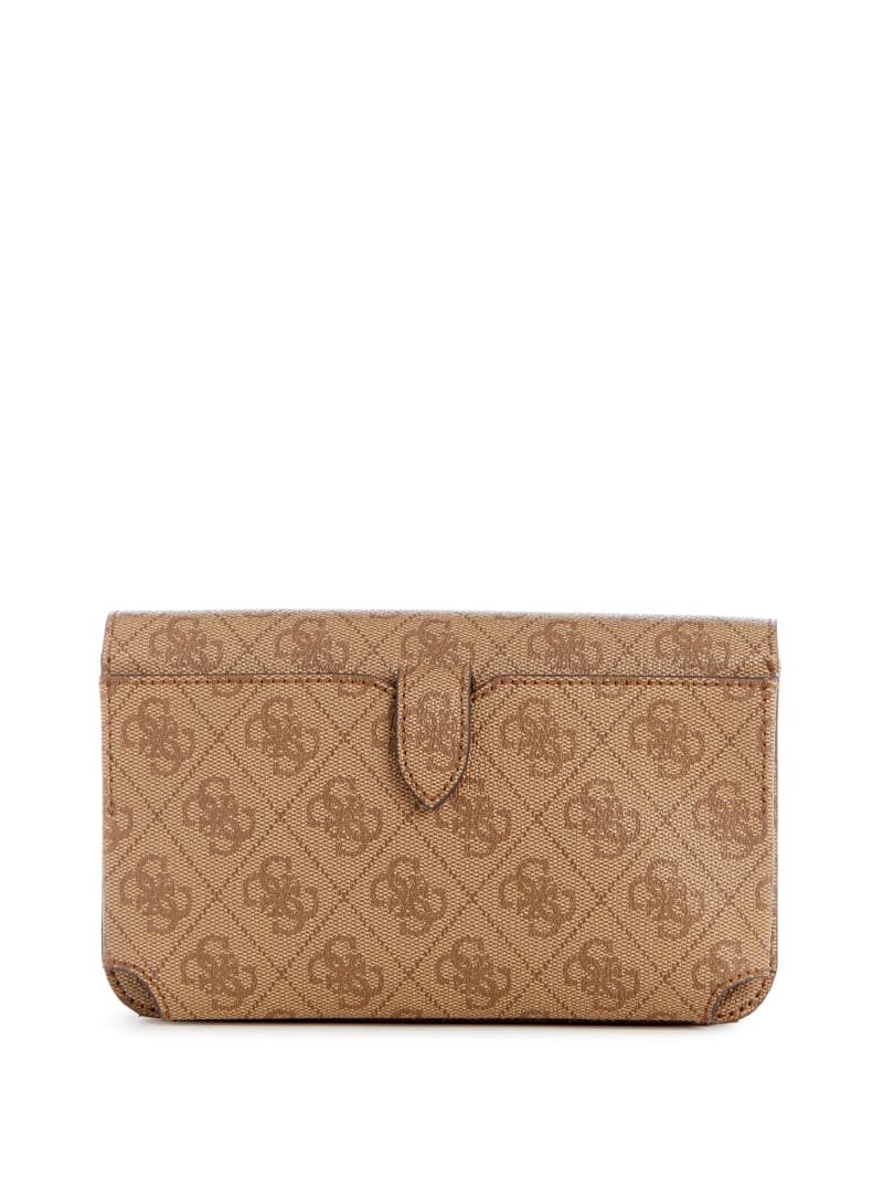 Guess Noelle Quattro G Crossbody Organizer Wallet - Latte Logo Guess Noelle Quattro G Crossbody Organizer Wallet - Latte Logo