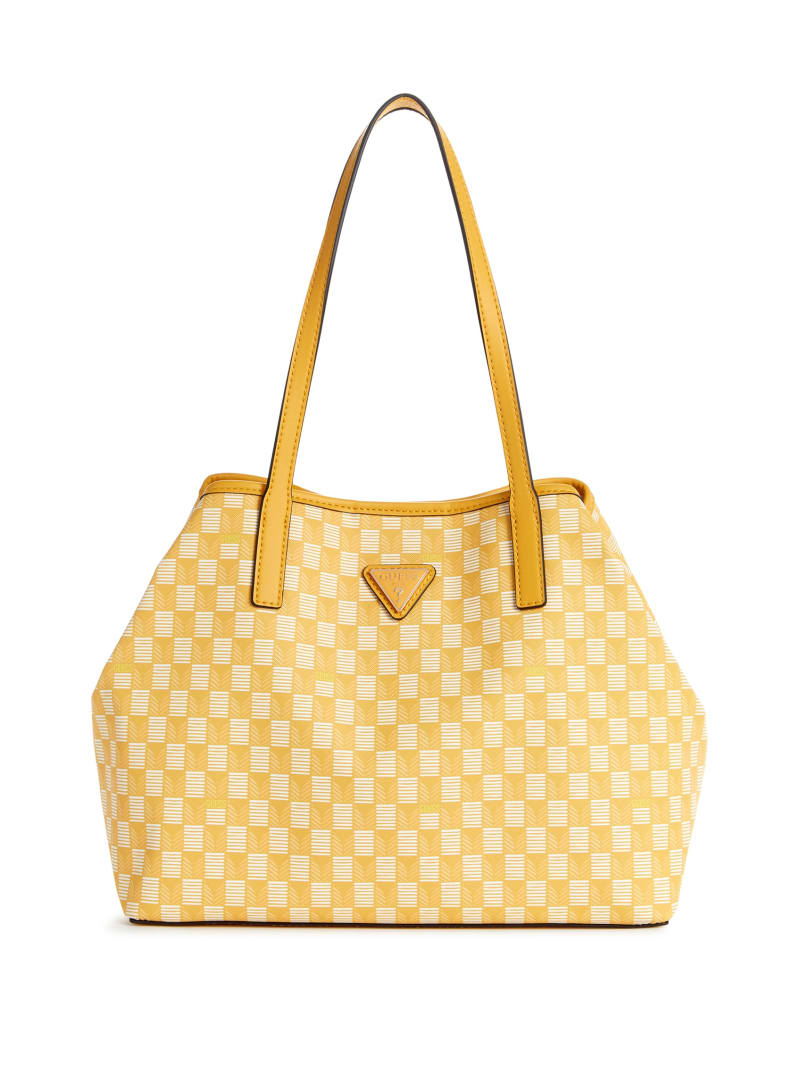 Guess Vikky Tote Set - Yellow Logo Guess Vikky Tote Set - Yellow Logo