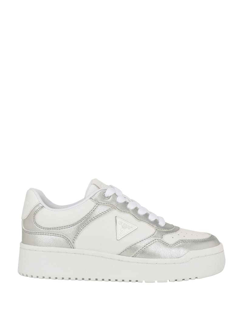 Guess Miram Two-Tone Sneakers - White Silver Guess Miram Two-Tone Sneakers - White Silver