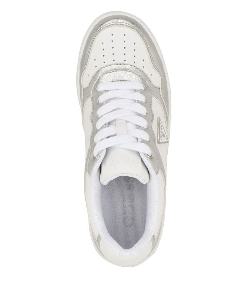 Guess Miram Two-Tone Sneakers - White Silver Guess Miram Two-Tone Sneakers - White Silver