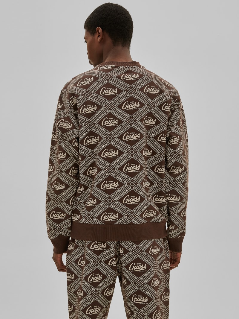 Guess GUESS Originals Printed Crewneck - Coarse Brown Multi Guess GUESS Originals Printed Crewneck - Coarse Brown Multi