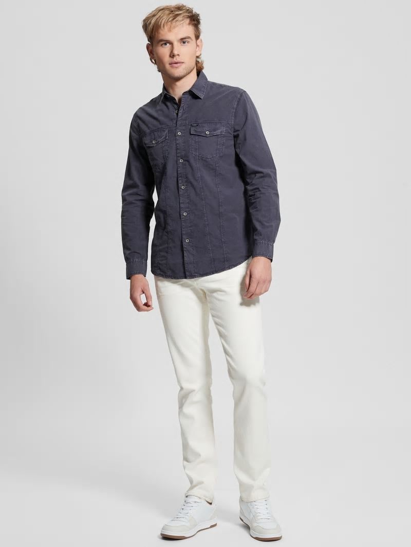 Guess Sunset Washed Shirt - Bleu &eacute;L&eacute;Gant