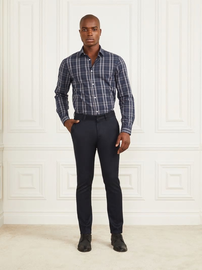 Guess Eco Ciro Napoli Pant - Bleu &eacute;L&eacute;Gant