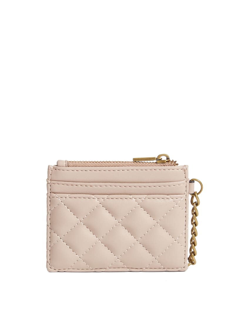 Guess Quilted Card Holder - Tan Guess Quilted Card Holder - Tan