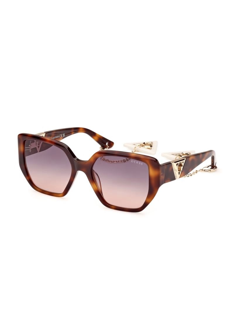 Guess Plastic Cat-Eye Sunglasses - Tort Guess Plastic Cat-Eye Sunglasses - Tort
