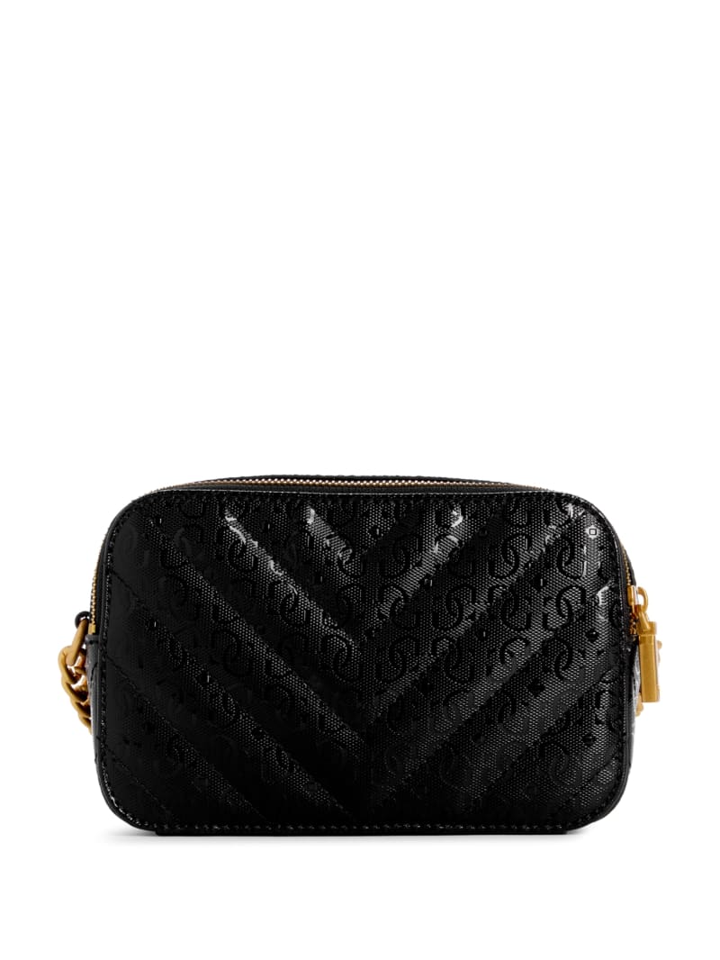 Guess Jania Quilted Camera Crossbody - Black Guess Jania Quilted Camera Crossbody - Black