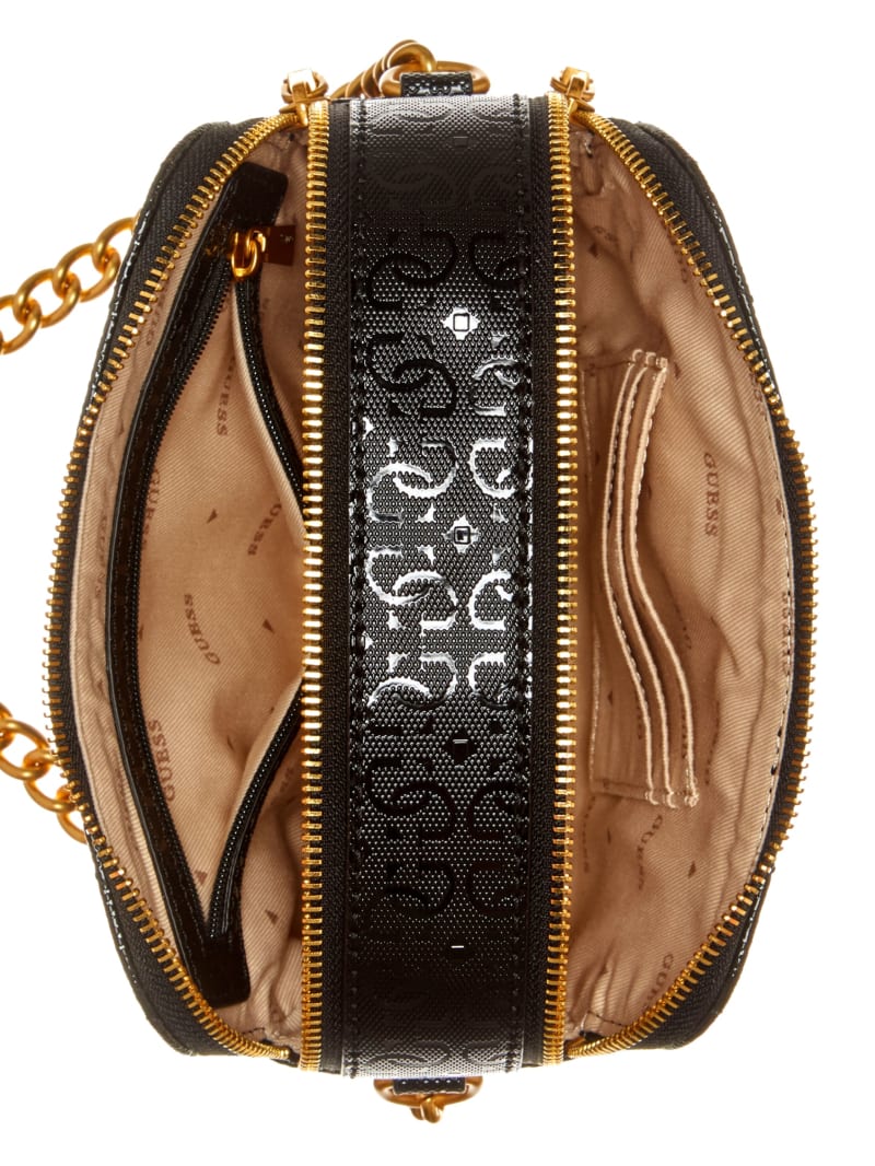 Guess Jania Quilted Camera Crossbody - Black Guess Jania Quilted Camera Crossbody - Black