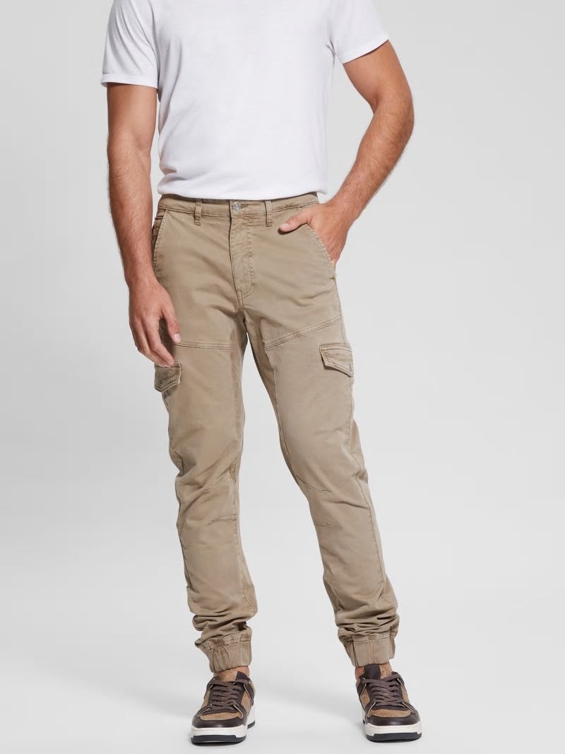 Guess New Kombat Tapered Twill Pants - Hashes Brown Guess New Kombat Tapered Twill Pants - Hashes Brown