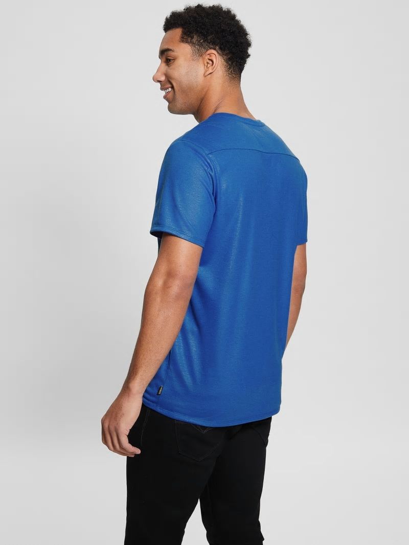 Guess Mason Yoke V-Neck Tee - Bright Zaffre Guess Mason Yoke V-Neck Tee - Bright Zaffre