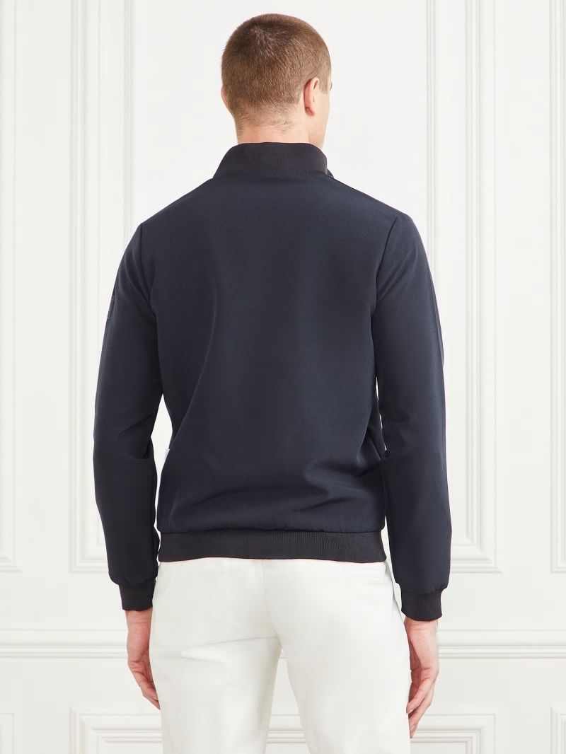 Guess Logo Zip-Up Jacket - Bleu &eacute;L&eacute;Gant