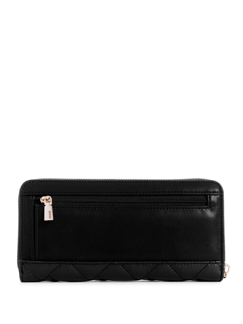 Guess Alanna Large Zip-Around Wallet - Black Floral Print Guess Alanna Large Zip-Around Wallet - Black Floral Print