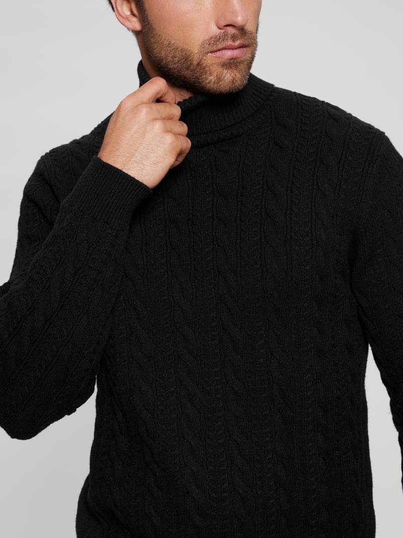 Guess Eco Ethan Turtleneck Sweater - Black Guess Eco Ethan Turtleneck Sweater - Black