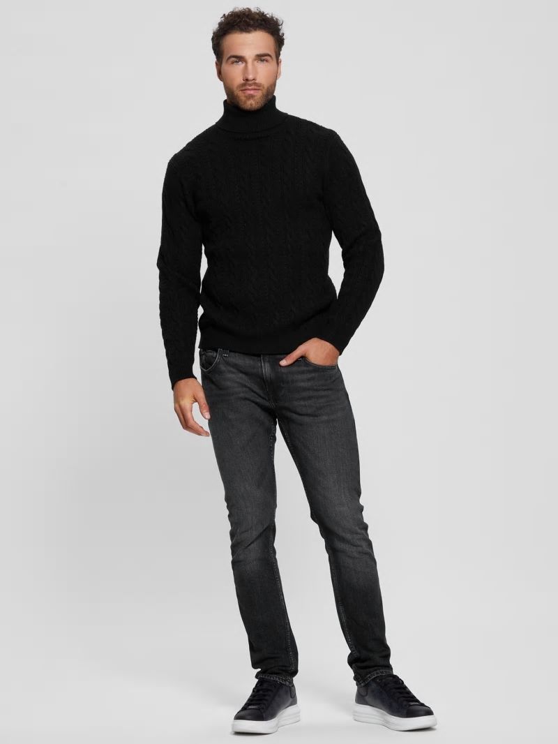 Guess Eco Ethan Turtleneck Sweater - Black Guess Eco Ethan Turtleneck Sweater - Black