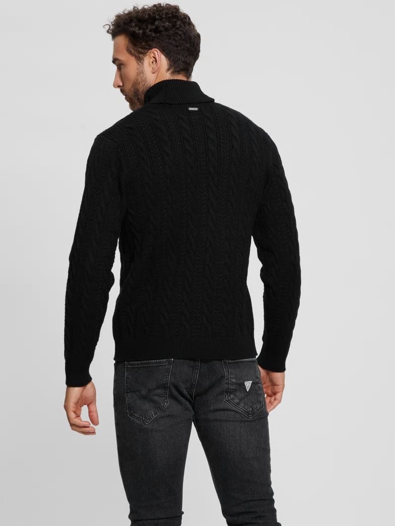 Guess Eco Ethan Turtleneck Sweater - Black Guess Eco Ethan Turtleneck Sweater - Black