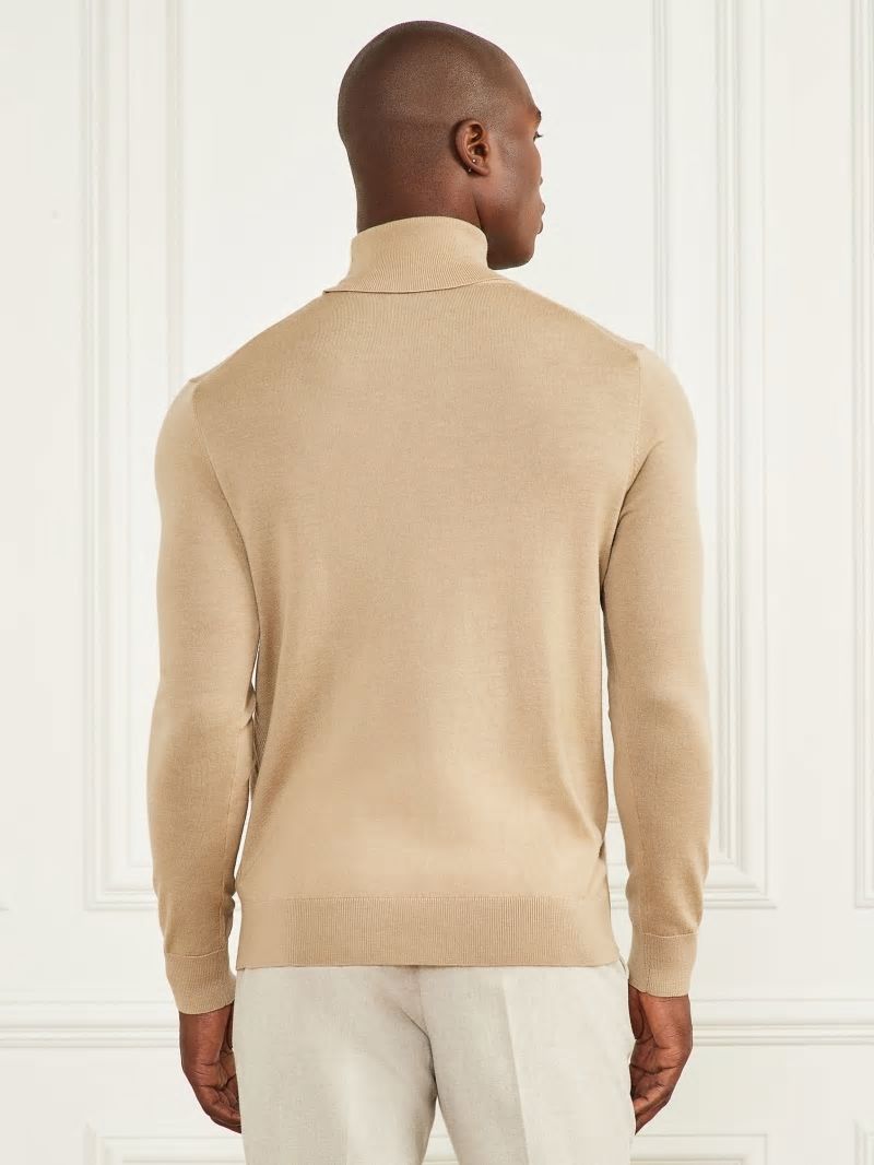 Guess Merino Wool Turtleneck Sweater - Herb Tan Guess Merino Wool Turtleneck Sweater - Herb Tan