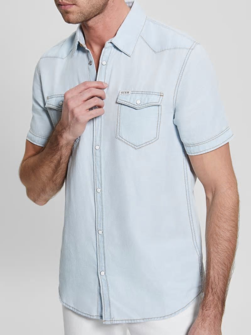 Guess Truckee Denim Western Shirt - Illusions Guess Truckee Denim Western Shirt - Illusions