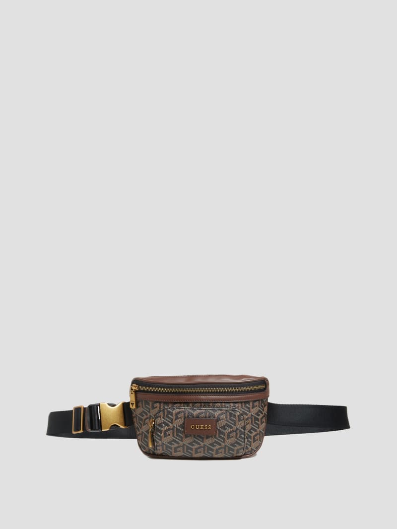 Guess Ederlo Compact Belt Bag - Black Floral Print Guess Ederlo Compact Belt Bag - Black Floral Print