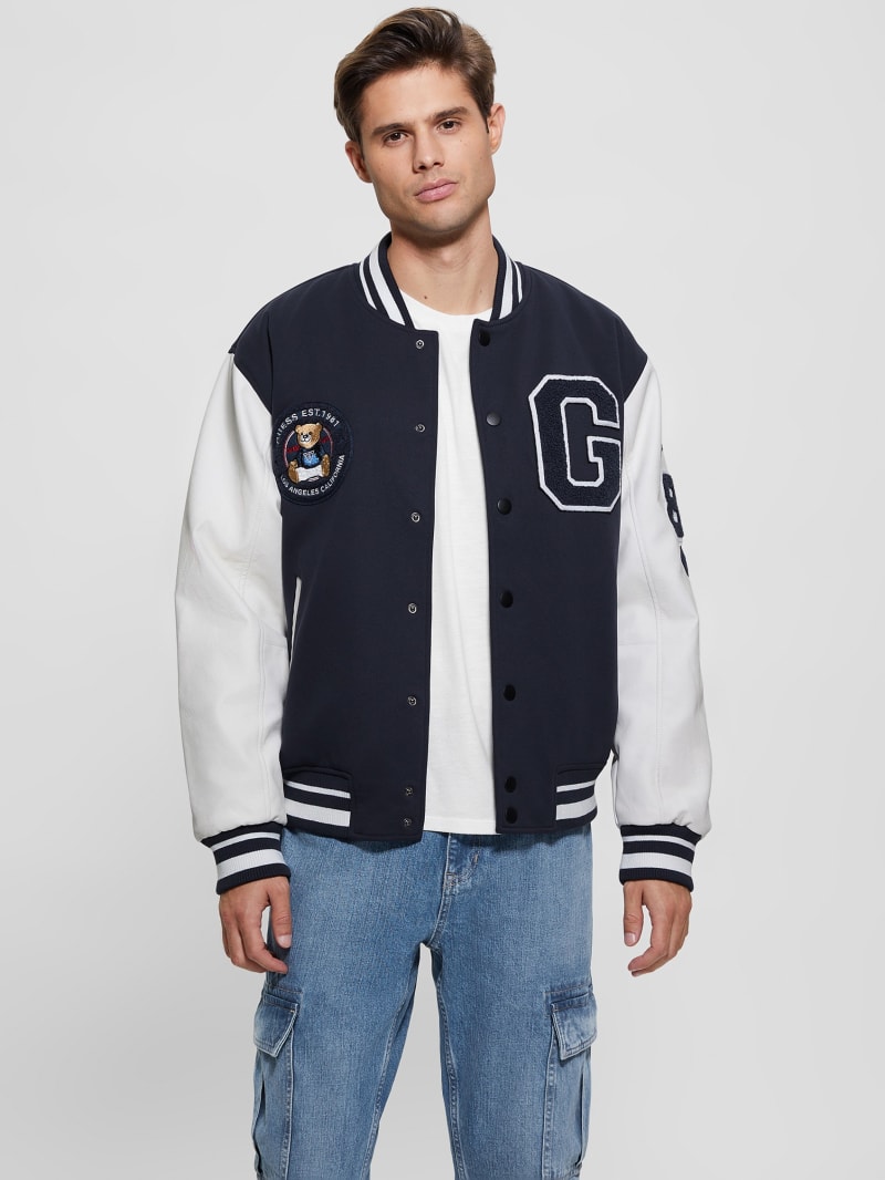 Guess Bear Varsity Jacket - Bleu &eacute;L&eacute;Gant