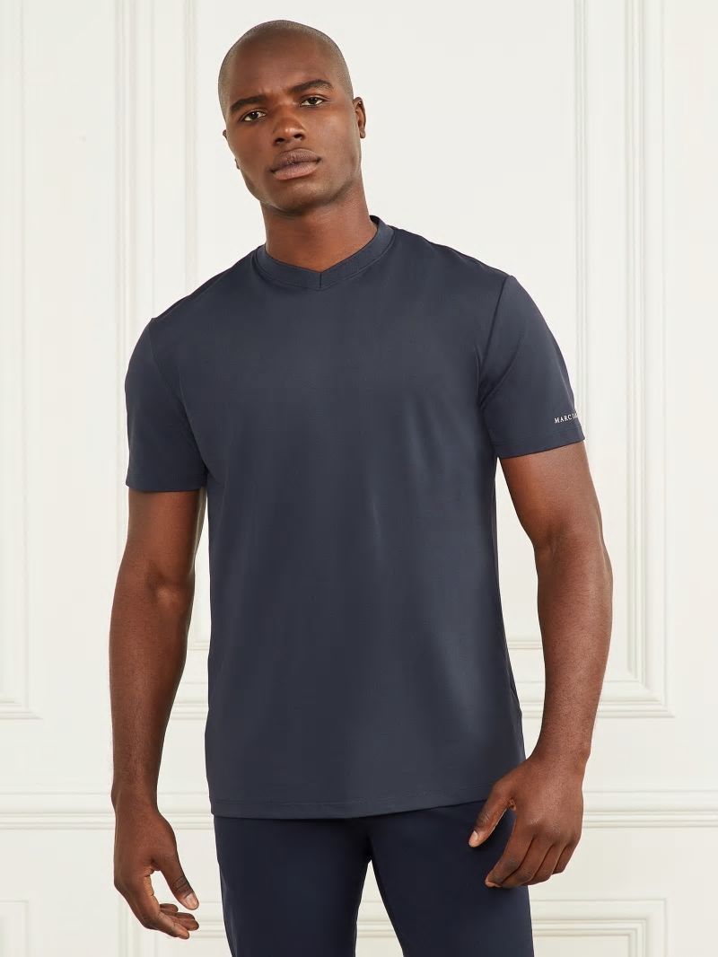Guess Formal V-Neck Tee - Bleu éLéGant Guess Formal V-Neck Tee - Bleu éLéGant