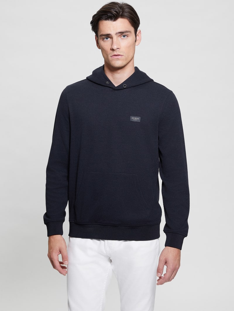 Guess Eco Tech Stretch Hoodie - Bleu &eacute;L&eacute;Gant