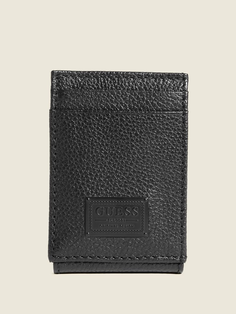 Guess Bishop Magnetic Fold Wallet - Black Guess Bishop Magnetic Fold Wallet - Black