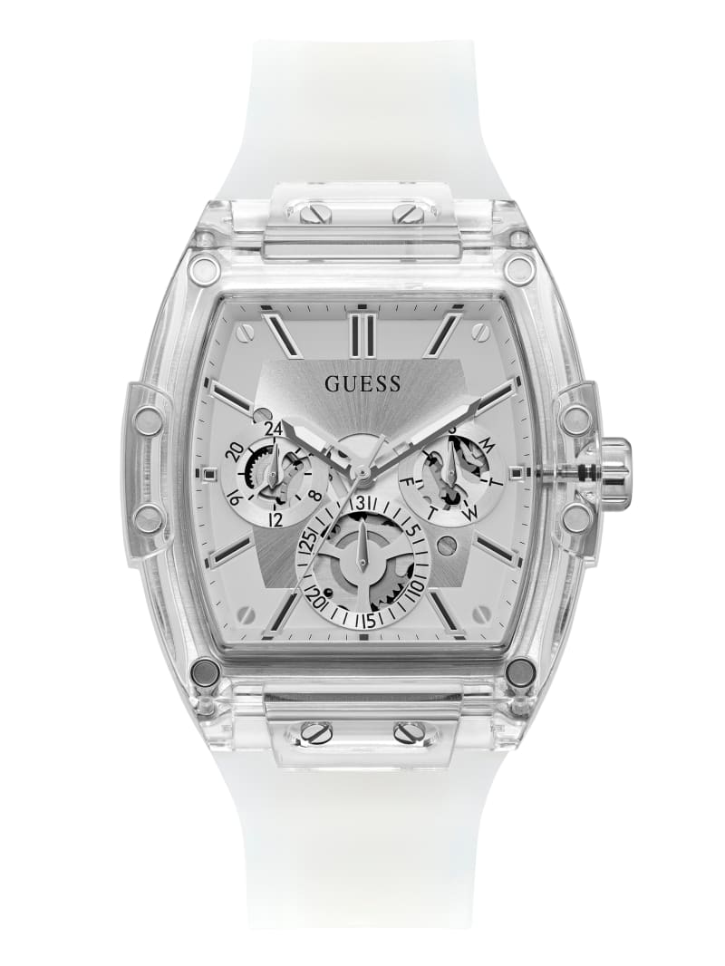 Guess Transparent And Silver-Tone Multifunction Watch - Silver Guess Transparent And Silver-Tone Multifunction Watch - Silver