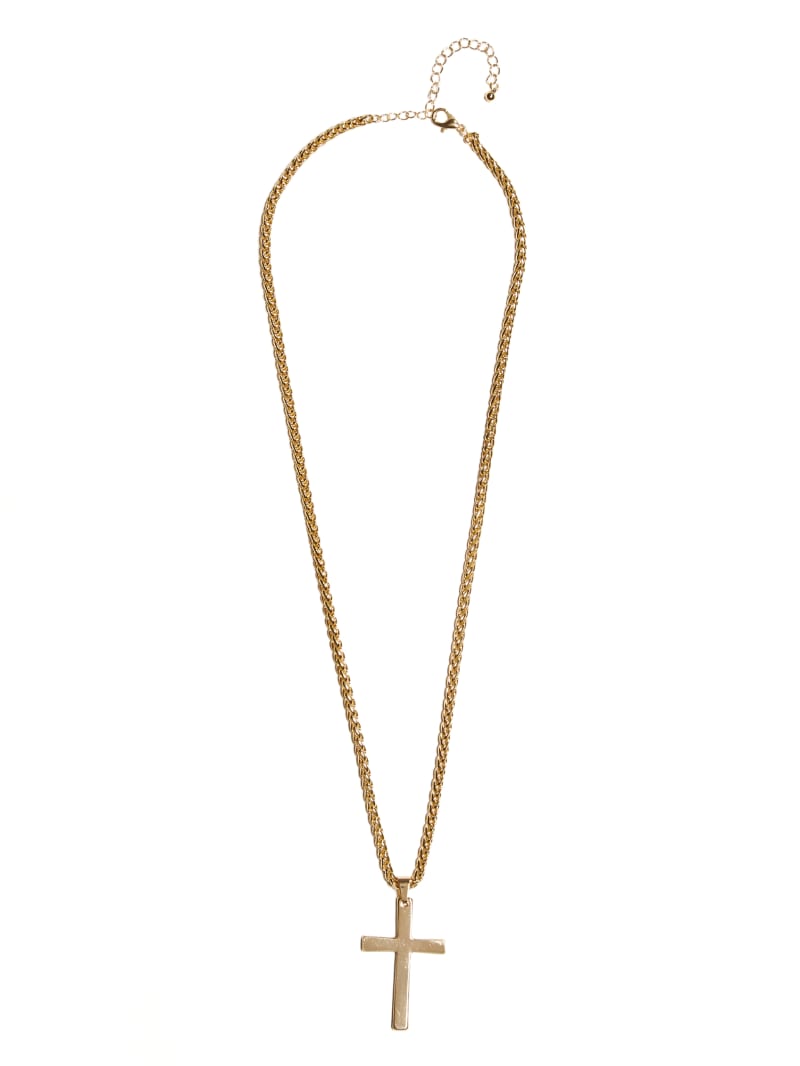 Guess Gold-Tone Cross Necklace - Gold Guess Gold-Tone Cross Necklace - Gold
