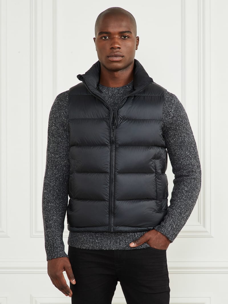 Guess Down Puffer Vest - Bleu éLéGant Guess Down Puffer Vest - Bleu éLéGant
