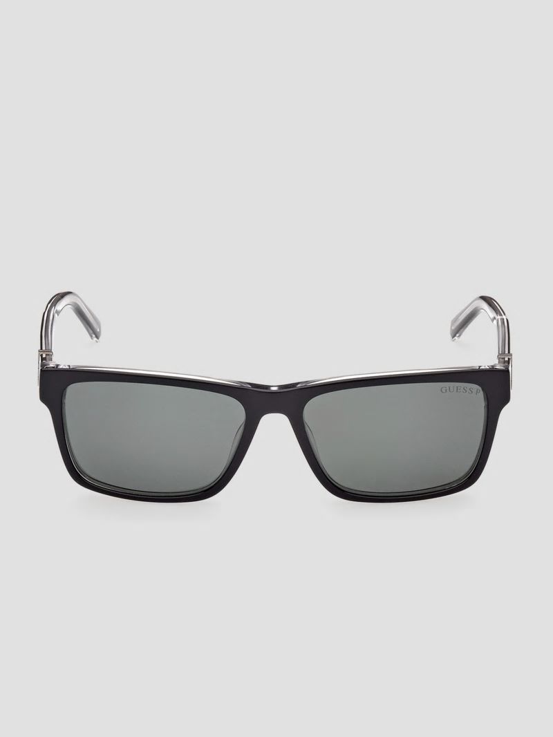 Guess Myles Plastic Square G Cube Sunglasses - Black Guess Myles Plastic Square G Cube Sunglasses - Black