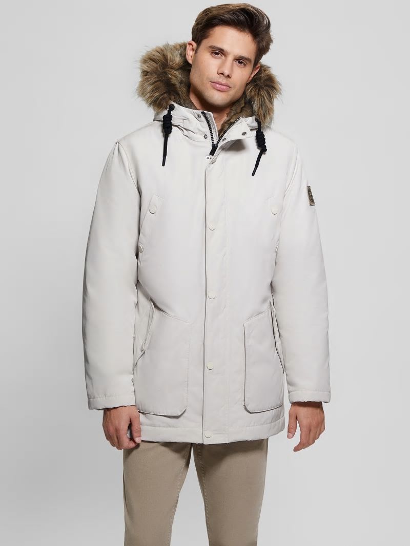 Guess Winter Faux-Fur Parka - Muted Stone Guess Winter Faux-Fur Parka - Muted Stone