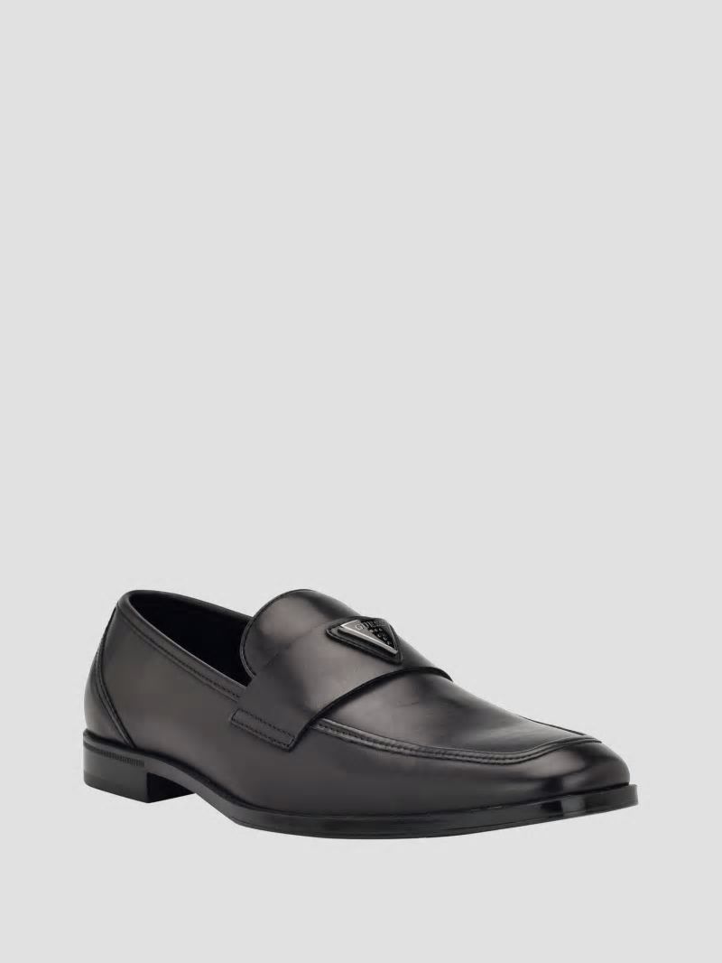 Guess Hemmer Triangle Logo Loafers - Black 001 Guess Hemmer Triangle Logo Loafers - Black 001