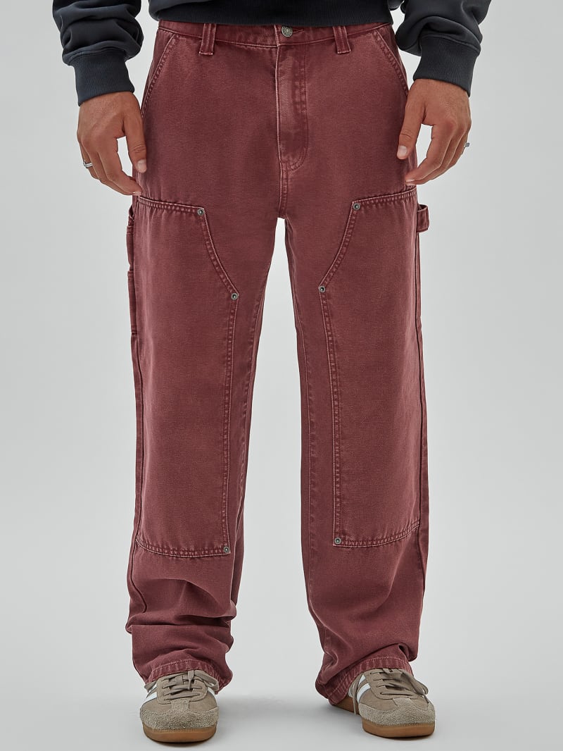 Guess GUESS Originals Canvas Carpenter Pant - Washed Red Canvas Guess GUESS Originals Canvas Carpenter Pant - Washed Red Canvas