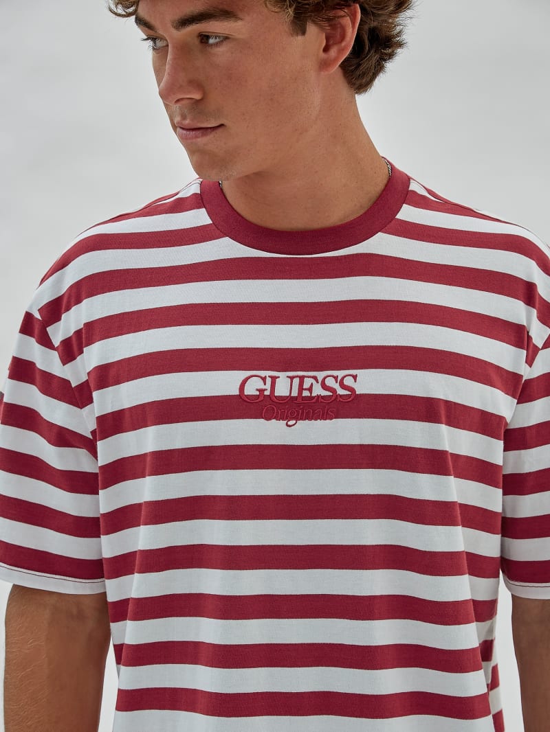 Guess GUESS Originals Eco Simple Stripe Tee - Autumn Spice Multi Guess GUESS Originals Eco Simple Stripe Tee - Autumn Spice Multi