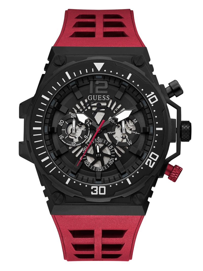 Guess Black and Red Multifunction Watch - Black & Red Combo Guess Black and Red Multifunction Watch - Black & Red Combo
