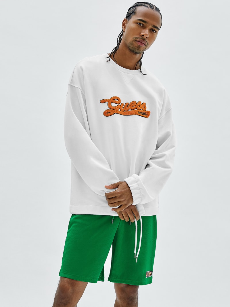 Guess GUESS Originals Drawstring Sweatshirt - Pure White Guess GUESS Originals Drawstring Sweatshirt - Pure White