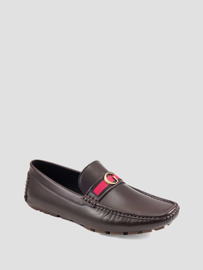 Guess Aurolo G Logo Driving Loafers - Dark Brown Guess Aurolo G Logo Driving Loafers - Dark Brown