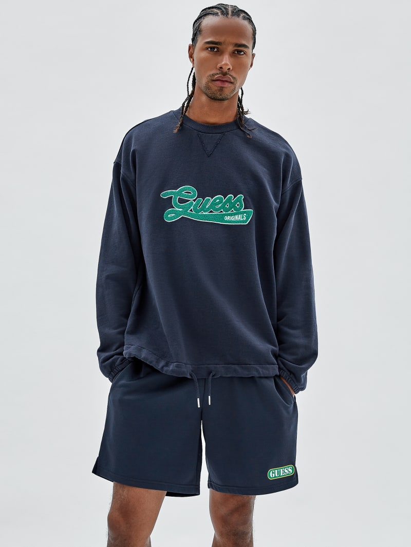 Guess GUESS Originals Drawstring Sweatshirt - Blackened Blue Guess GUESS Originals Drawstring Sweatshirt - Blackened Blue