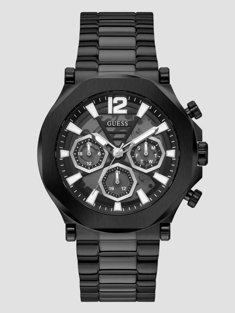 Guess Black Cut-Through Multifunction Watch - Gunmetal Guess Black Cut-Through Multifunction Watch - Gunmetal