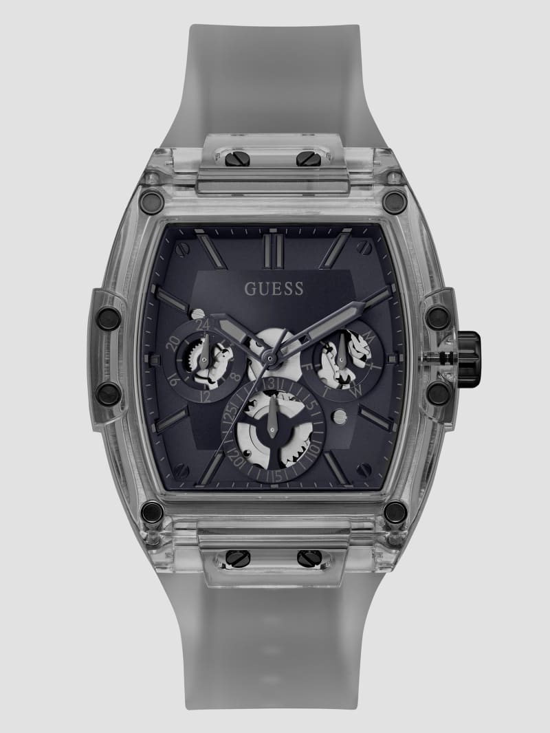 Guess Gray Plastic and Silicone Multifunction Watch - Grey Guess Gray Plastic and Silicone Multifunction Watch - Grey