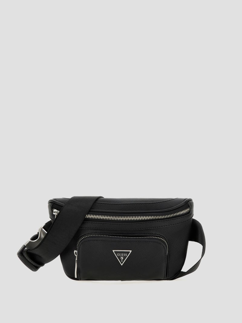 Guess Eco Certosa Compact Bum Bag - Black Guess Eco Certosa Compact Bum Bag - Black
