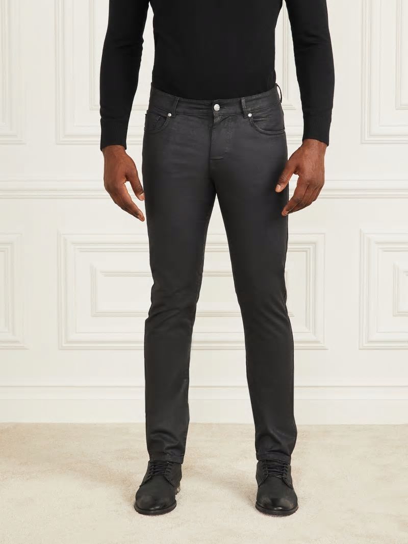 Guess Orlando Jeans - Black Leather Effect Guess Orlando Jeans - Black Leather Effect