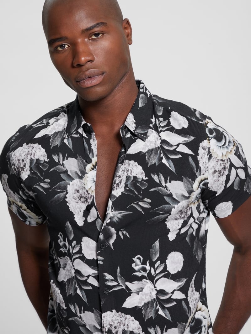 Guess Eco Rayon Floral Shirt - Muted Floral Guess Eco Rayon Floral Shirt - Muted Floral