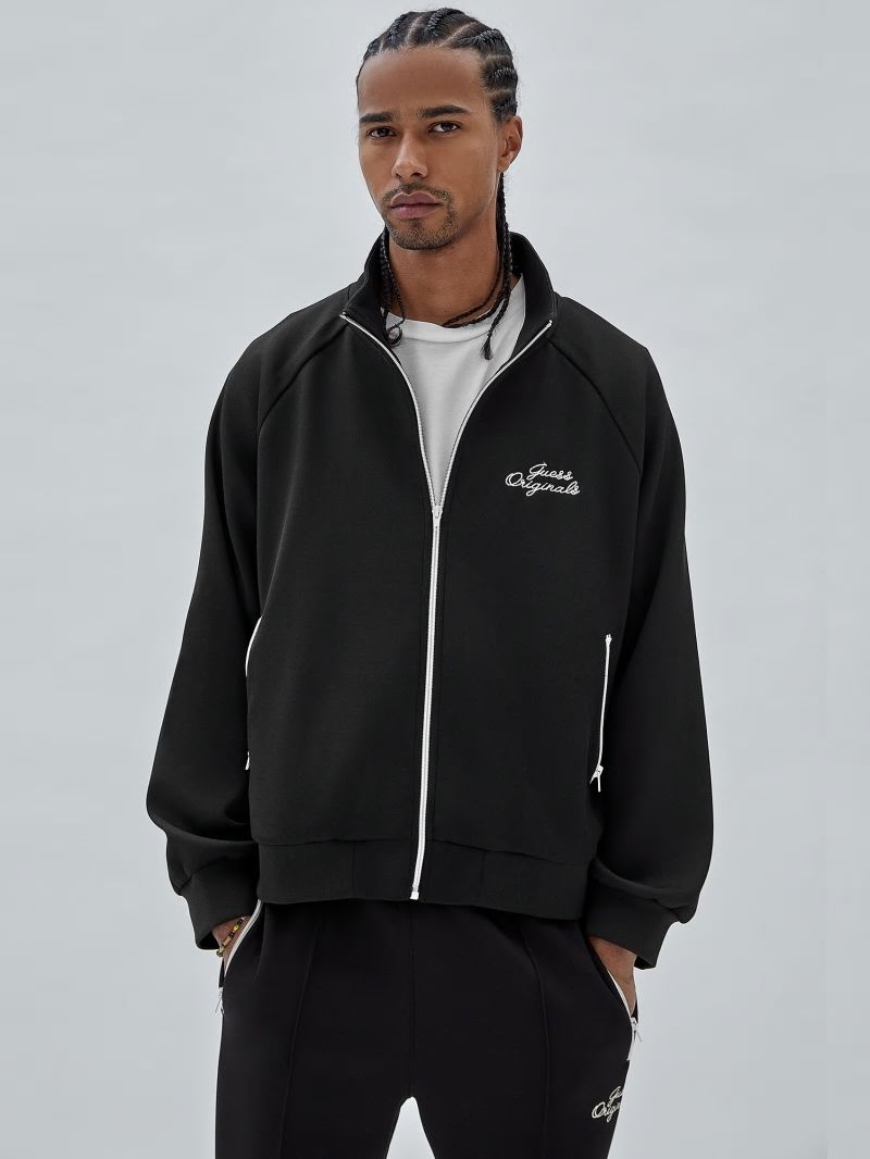 Guess GUESS Originals Eco Tricot Track Jacket - Black Guess GUESS Originals Eco Tricot Track Jacket - Black